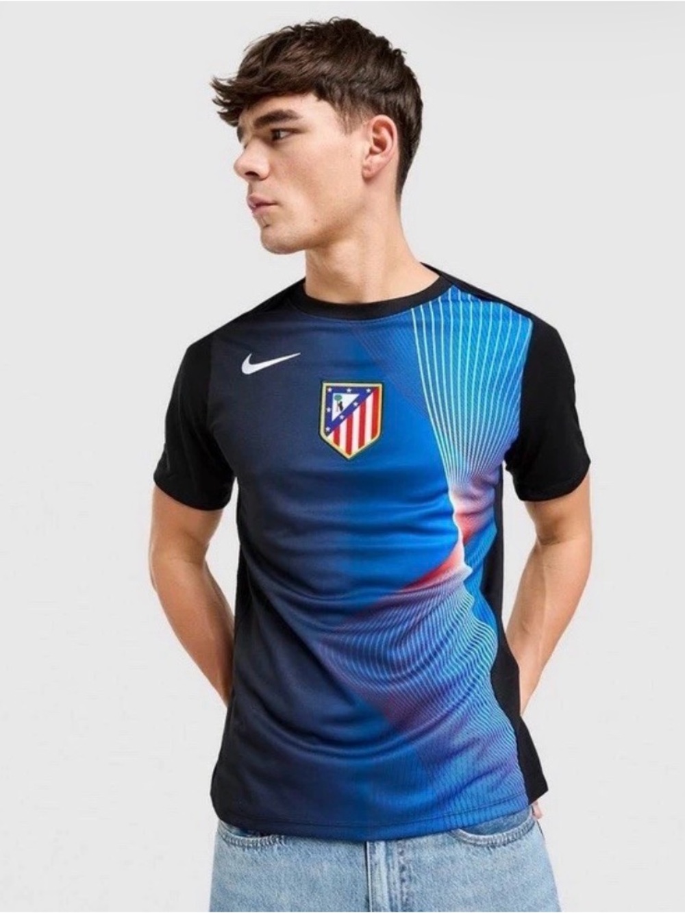 Nike Atlético Madrid 2025-2026 pre-match jersey blue black red